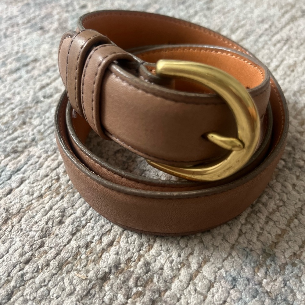 vintage Coach tan leather belt